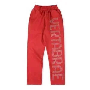 Vertabrae Red with Red Diamond Shine Sweatpant | Fast & Free Shipping
