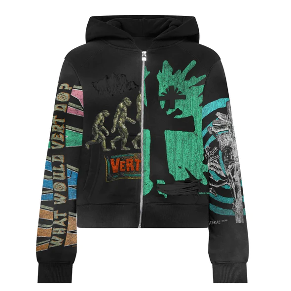 VertBLackGRpaihc_2_590x VERTABRAE – Black Montage Zip Up Hoodie | Fast & Free Shipping