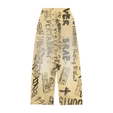 VERTABRAE- Ivory Graffiti SweatsPants | Fast & Free Shipping