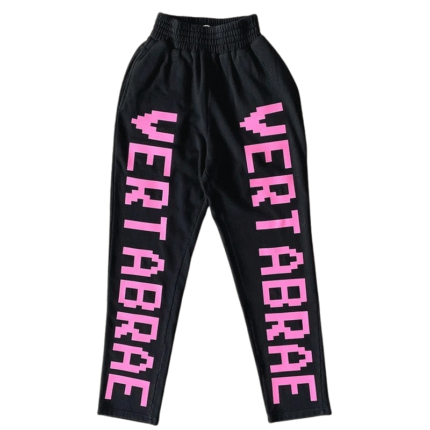 Vertabrae Black with Double Sided Logo Vertebrae SweatsPant front view