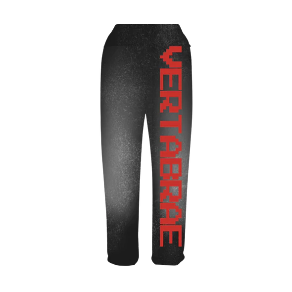 Vertabrae Black with Red Logo Vertebrae SweatsPant Vertabrae Black with Red Logo Vertebrae SweatsPant front view
