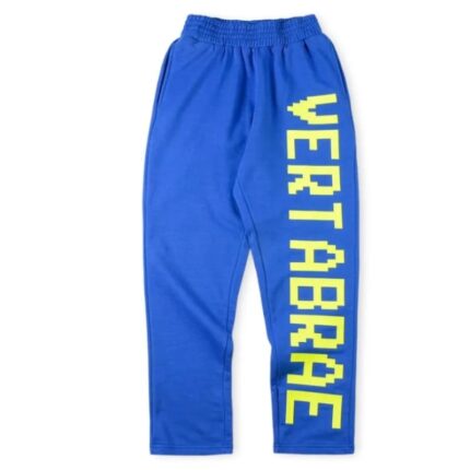 Vertabrae Blue with Yellow Color Vertebrae SweatsPant front view