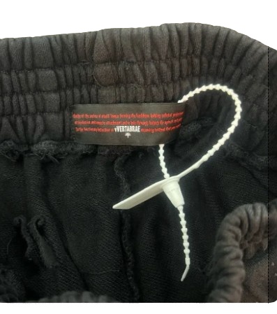 Vertabrae Crystal Black with White Logo Vertebrae SweatsPant front view