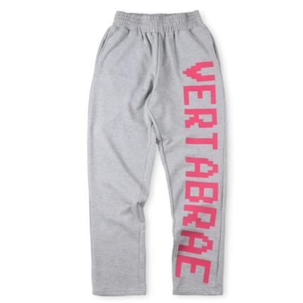 “Vertabrae Grey with Red Logo Sweatpant – Vertebrae SweatsPant with bold red branding”