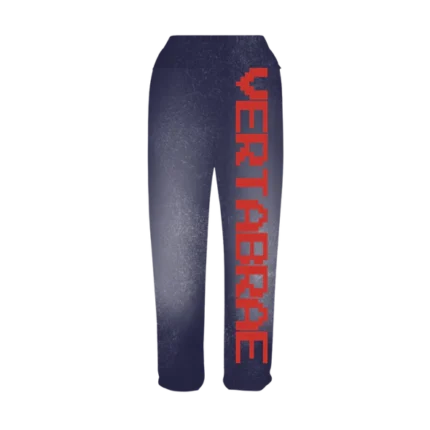 “Vertabrae Navy with Red Logo Sweatpant – Vertebrae SweatsPant with bold red logo”