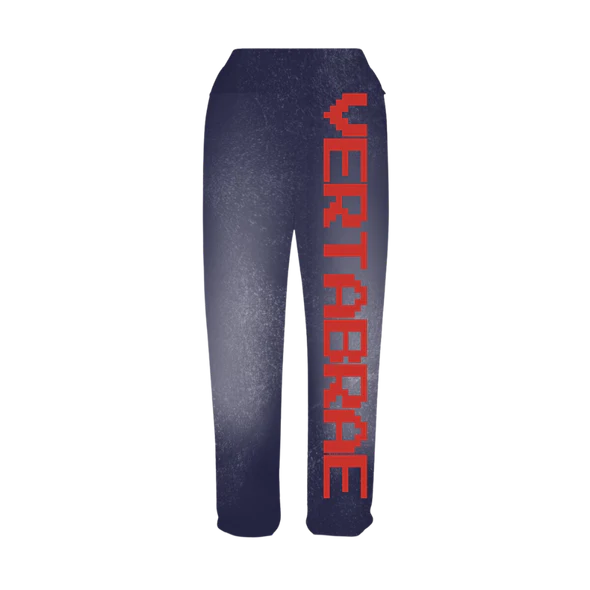 Vertabrae Navy with Red Logo Sweatpant “Vertabrae Navy with Red Logo Sweatpant – Vertebrae SweatsPant with bold red logo”