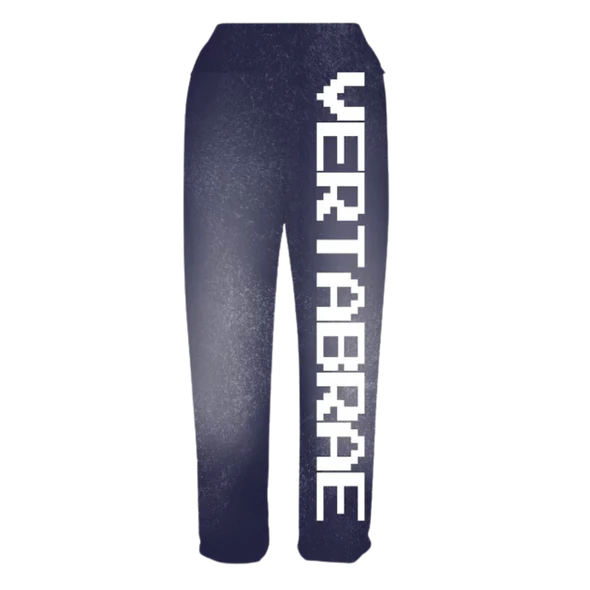 Vertabrae Navy with White Logo Sweatpant “Vertabrae Navy with White Logo Sweatpant – Vertebrae SweatsPant with white logo detailing”