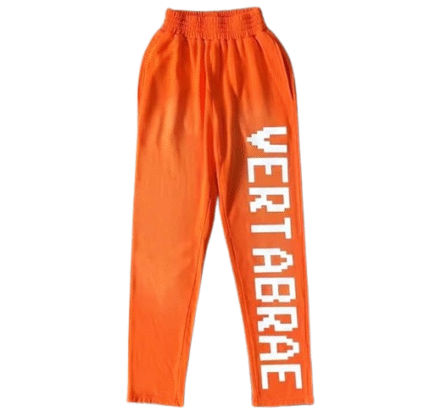 Vertabrae Orange with White Color Logo Sweatpant | Fast & Free Shipping