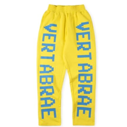 Vertabrae Double Logo Sweatpant in bright yellow with signature double logo design
